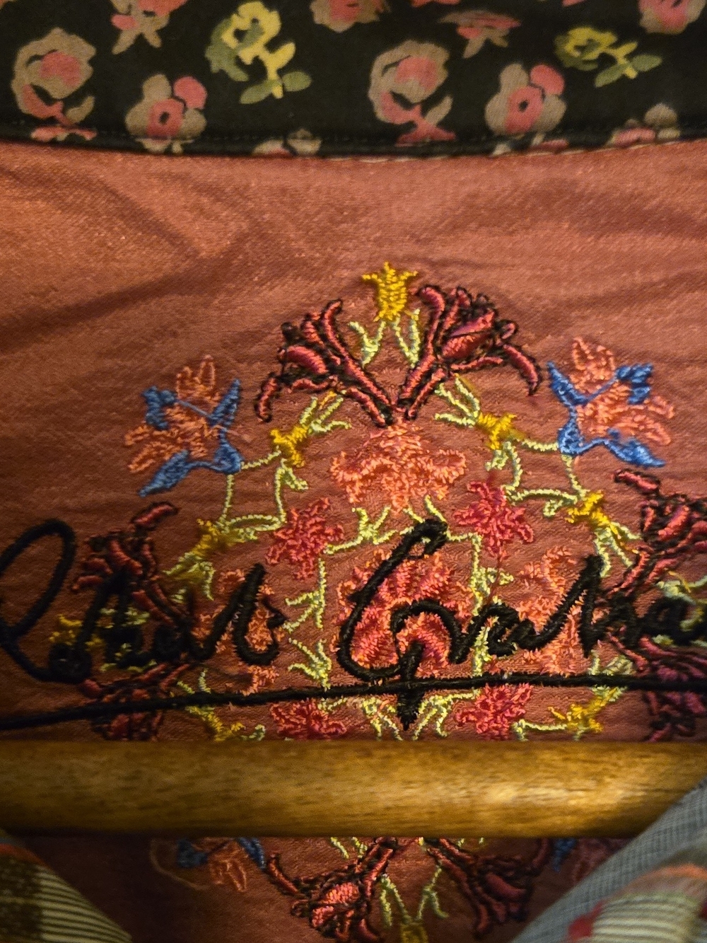 Robert Graham Olive and Burgundy Striped Button-Down Shirt - Picture 4 of 7